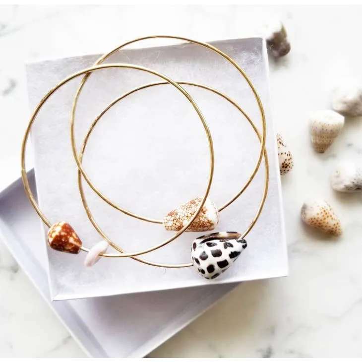 Single Cone Shell Bangle