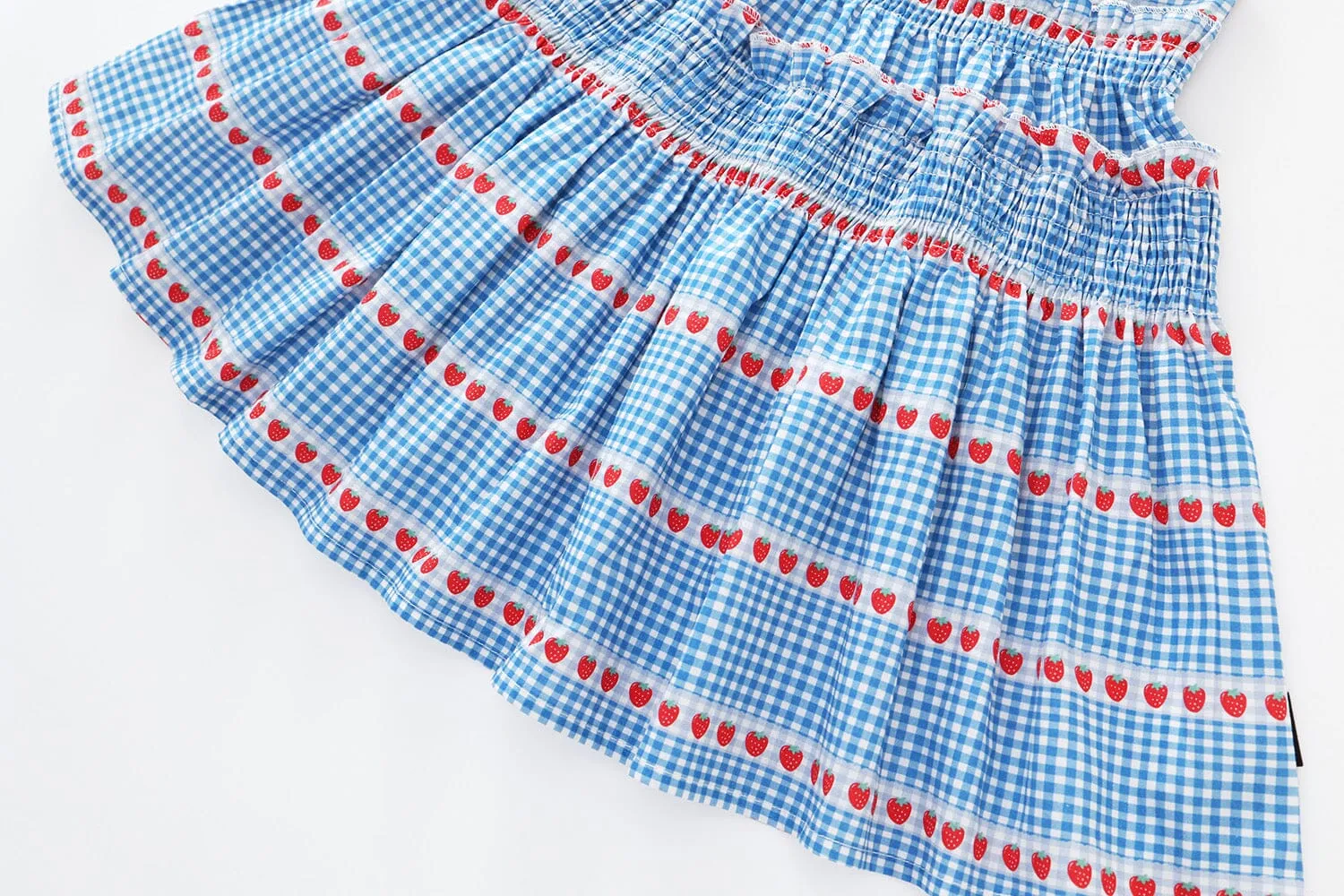 Strawberry & Cherry Pleated Sleeveless Dress