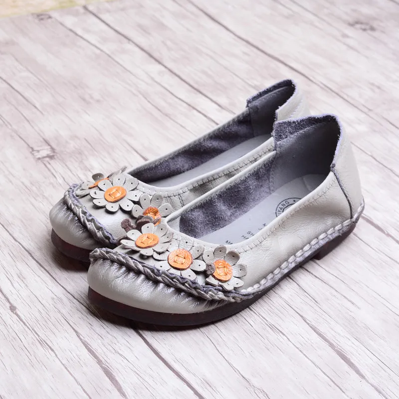 Summer Handmade Vintage Hollow Out Leather Sandals