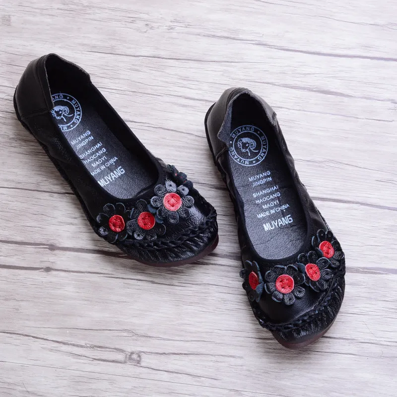 Summer Handmade Vintage Hollow Out Leather Sandals