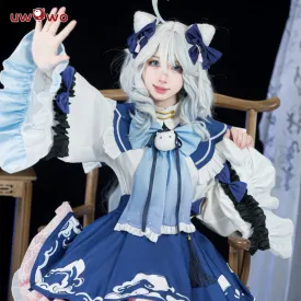 Uwowo Genshin Impact Fanart Furina Chinese Style Lolita Dress Cosplay Costume