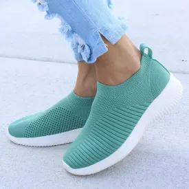 Women Knitting Sock Sneaker Slip On Walking Flat Shoes Loafers