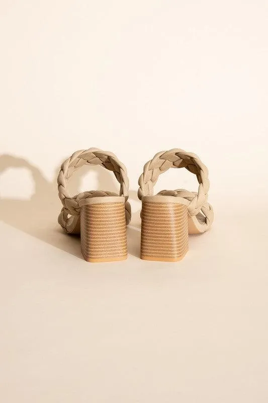 Womens Shoes Style Buggy-S Braided Strap Mule Heels
