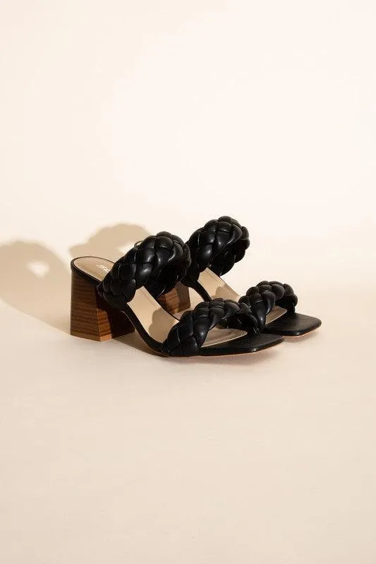 Womens Shoes Style Buggy-S Braided Strap Mule Heels