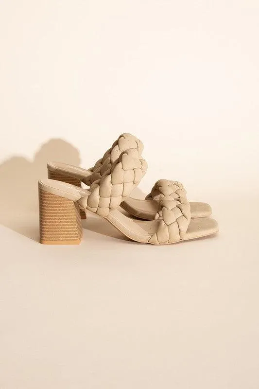 Womens Shoes Style Buggy-S Braided Strap Mule Heels