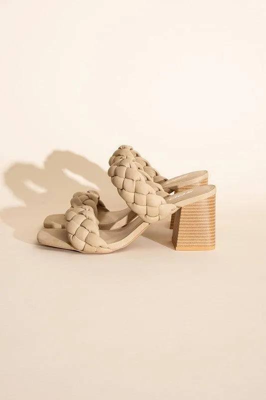 Womens Shoes Style Buggy-S Braided Strap Mule Heels