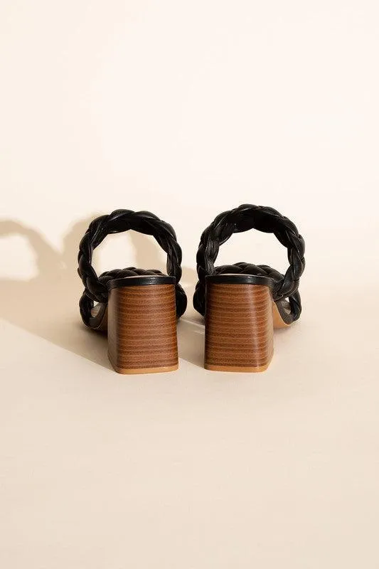 Womens Shoes Style Buggy-S Braided Strap Mule Heels